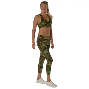 Rothco | Women's Workout Performance Woodland Camo Leggings with Pockets