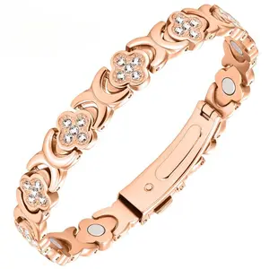 Bracelets for Women, Pure Copper Magnetic Bracelet with 3500 Gauss Effective Magnets Outdoorfun Fashionable Jewelry gauss strong magnet couple jewelry gift