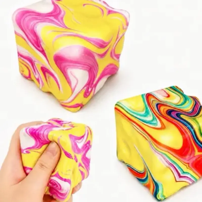 Cheesy Marble Melts Squishy Toy, Stress-Relief Fidget Toy for Kids