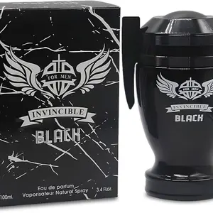 Invincible Black Eau de Parfum pour Homme, 3.4oz/100mL Natural Spray for Men