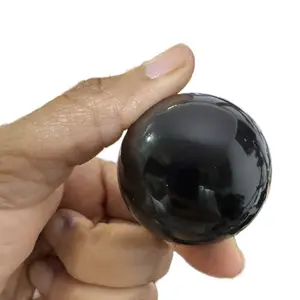 Black Obsidian Scrying Sphere – Polished Volcanic Glass • Reflection & Intuition Tool