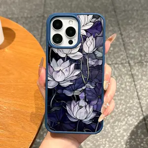 Premium Magnetic Case for iPhone11/12/13/14/15/16/17/promax Stained Glass Lotus MagSafe Ready,Anti-Fall,Ultra-Thin Design|Perfect for Everyday Use