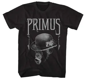 Retro Primus Band Monkey Graphic Tee, Les Claypool Black T-Shirt