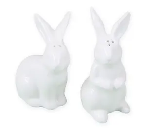 Design Imports Bunnies in a Basket Salt & Pepper Shaker Set