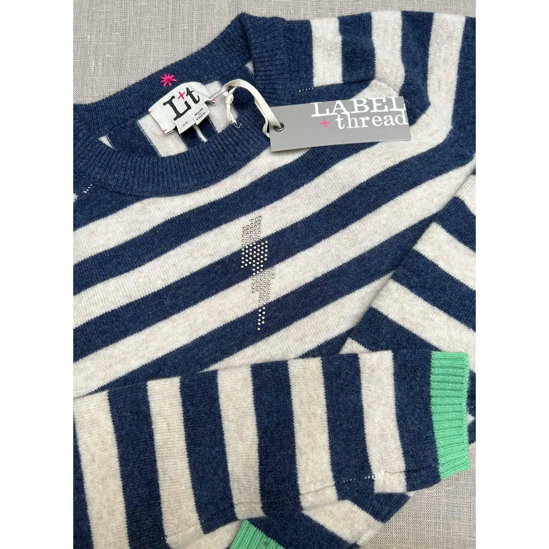 Bandit Bolt Crew - Ecru/navy ST