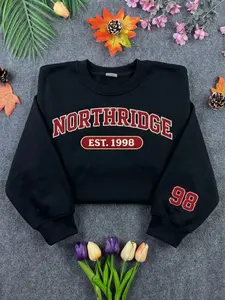 Custom Varsity Embroidered Sweatshirt – Personalized College Style Crewneck (Name & Year Your Way)