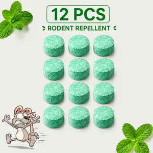 Pesticide-Free Peppermint Rodent Repellent Balls (12Pack), Natural Mouse & Bug Deterrent for Indoor Outdoor Home Garage, Pet Friendly, An Effective Pest Control Solution, Pest Deterrent for Rats, Mice, Squirrels