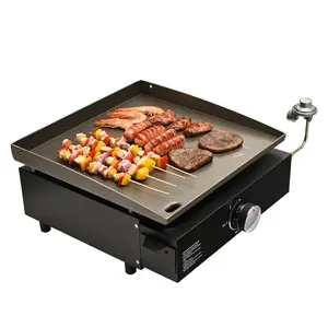 17-Inch Portable Propane Gas Griddle – 13,000 BTU Flat Top Grill for Outdoor Cooking