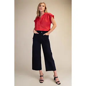 Glam Scallop Wide Leg Pants