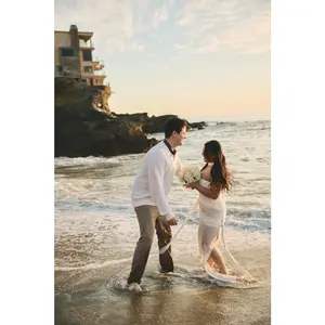 Extra Long Silk Satin Bridal Scarf, White or Ivory Wedding Neckerchief