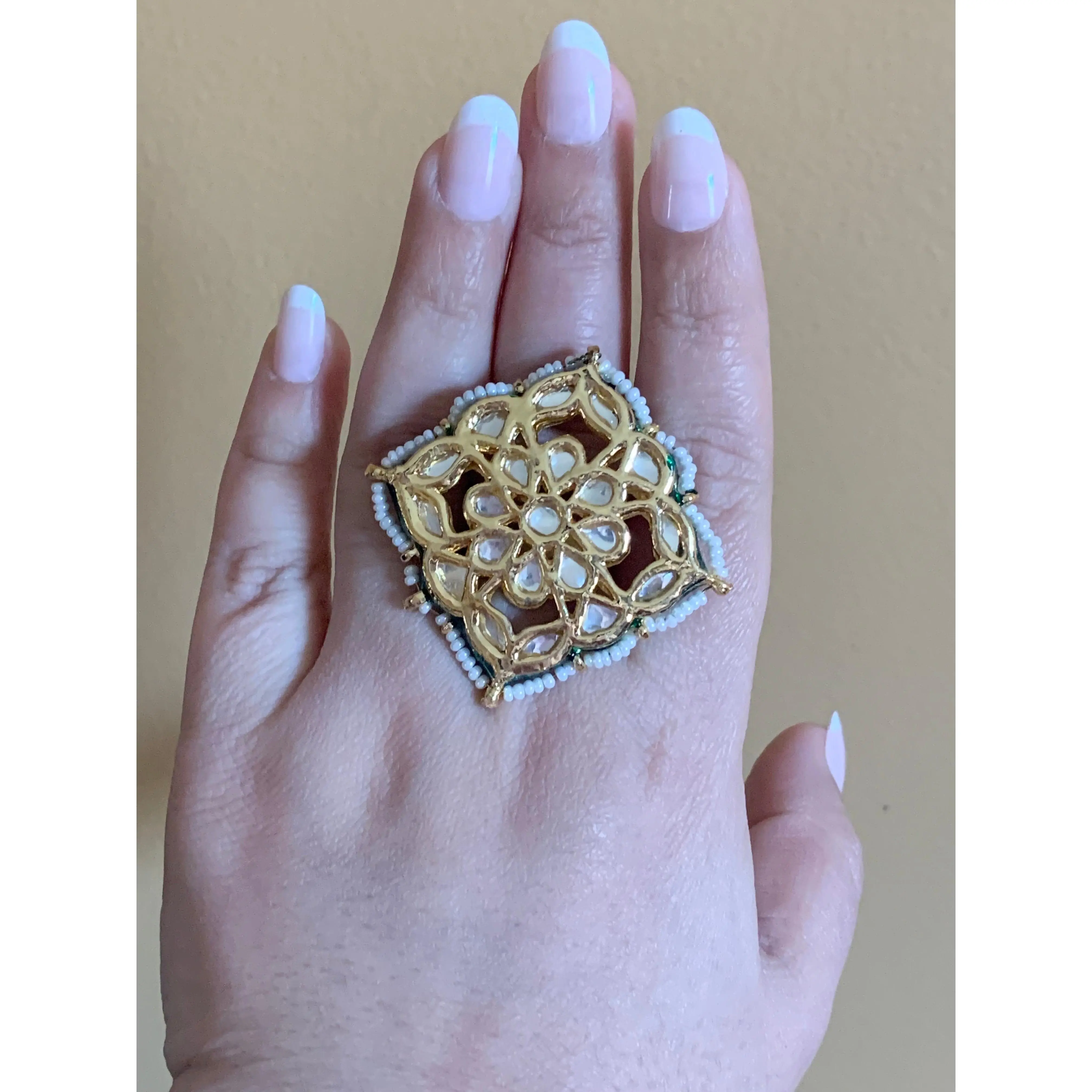 DJR13 Kundan statement ring ( READY TO SHIP)
