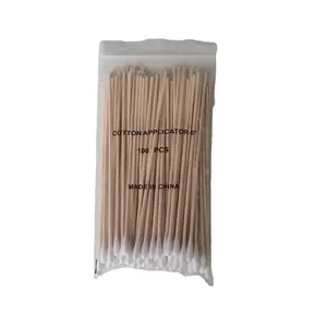 15cm Wooden Stick Cotton Swabs 6' Single-Head Birch Wood 15cm Cotton Swabs