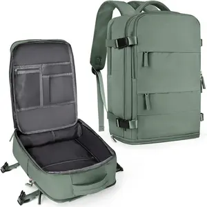 Unisex travel backpack, carry-on backpack, hiking backpack, waterproof outdoor sports backpack, casual daily bag, travel essentials (olive green)