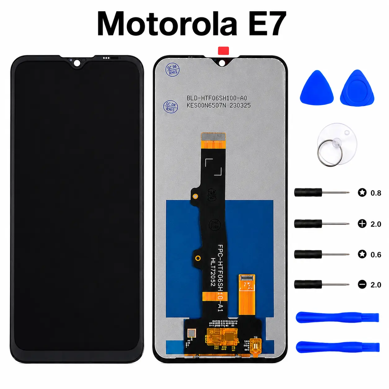 Original LCD Display & Touch Screen Digitizer for Motorola Moto E7, Moto E7 Power