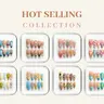 CuraTique Hot Selling Almond Press On Nails | 10PCS Reusable 3D Handmade Gel Nails, 2026 Fall and Winter Trendy Nail Art for Prom, Gel Nail Set, Glossy Reusable Nails,sohochic