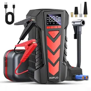 KOPUO 5-in-1 Jump Starter with Air Compressor 1000A 150PSI Portable Car Battery Jump Starter (9L Gas/8L Diesel), 12V Jump Box Car Battery Jumper Starter Portable with Jumper Cables, 160W DC Out，psl inflator tire Automotive Vehicle