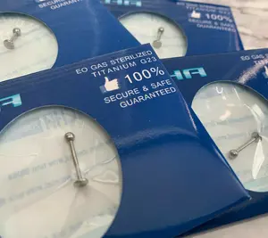 1pc Pre-Sterile Labret Stud Tragus Ring Ear Cartilage Grade 23 Titanium