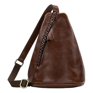Patricia Nash IVA Nell Leather Sling with Braided Detail