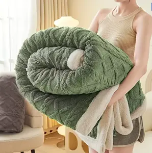 Green Sherpa Weighted Blanket for Adults | 6.6 lb Cozy Throw for Sleep, Stress Relief & Relaxation, 27"x40" Queen Size