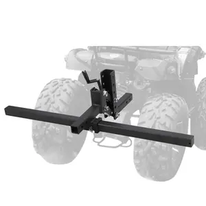 【GARVEE】Manual Implement Lift for ATV and UTV with 1-Point Lift System, Fits 2-Inch Receiver, 50-Inch Width, Durable Black Finish