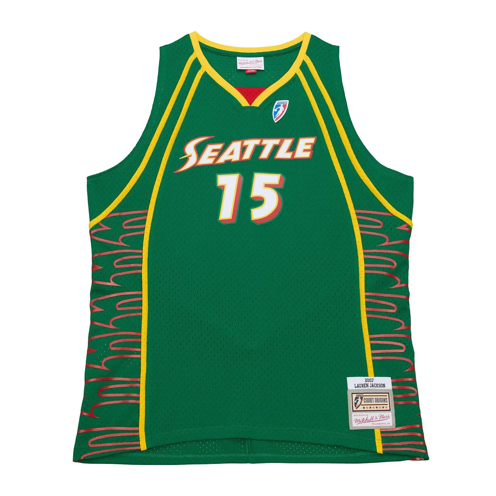 Lauren Jackson Seattle Storm 2007 Green Swingman Jersey WNBA Throwback Basketball Fan Gear Mitchell & Ness