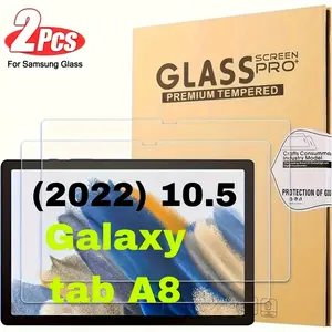 2-piece set for A8 10.5-inch glass screen protector, 9H tempered glass anti-scratch, high-definition protection film