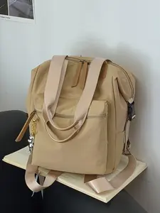 Sweet and cool mixed style leopard print tote bag, retro casual and fashionable texture shoulder bag, large capacity design, decorated with heart-shaped plush pendant, suitable for parties, shopping, dating, Stylish tote bag