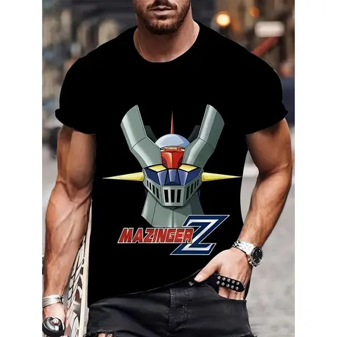 Ship within 24 hours Monawear Unisex 3D Printed Mazinger Z Graphic T Shirt Retro Anime Design Soft Breathable Round Neck Casual Summer Tee Machine Washable Streetwear Fashion For Men Women Streetwear Lovers Gift