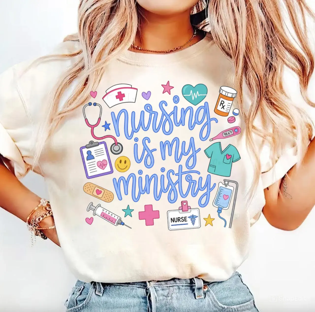 Nursing Is My Ministry T-Shirt, Nurse Life Shirt, Christian Nurse Gifts, Medical Faith Graphic Nurse Shirt, Nursing Hoodie, Nursing Tee For Her Him