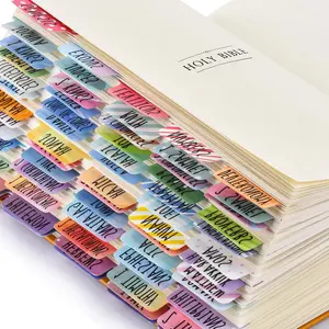 Bible Tabs Old and New Testament, Bible Tabs for Women/Men,Bible Chapter Tabs for Journaling Bible, Easy-to-Read, 66 Books, 8 Ref, 19 Blank Tabs