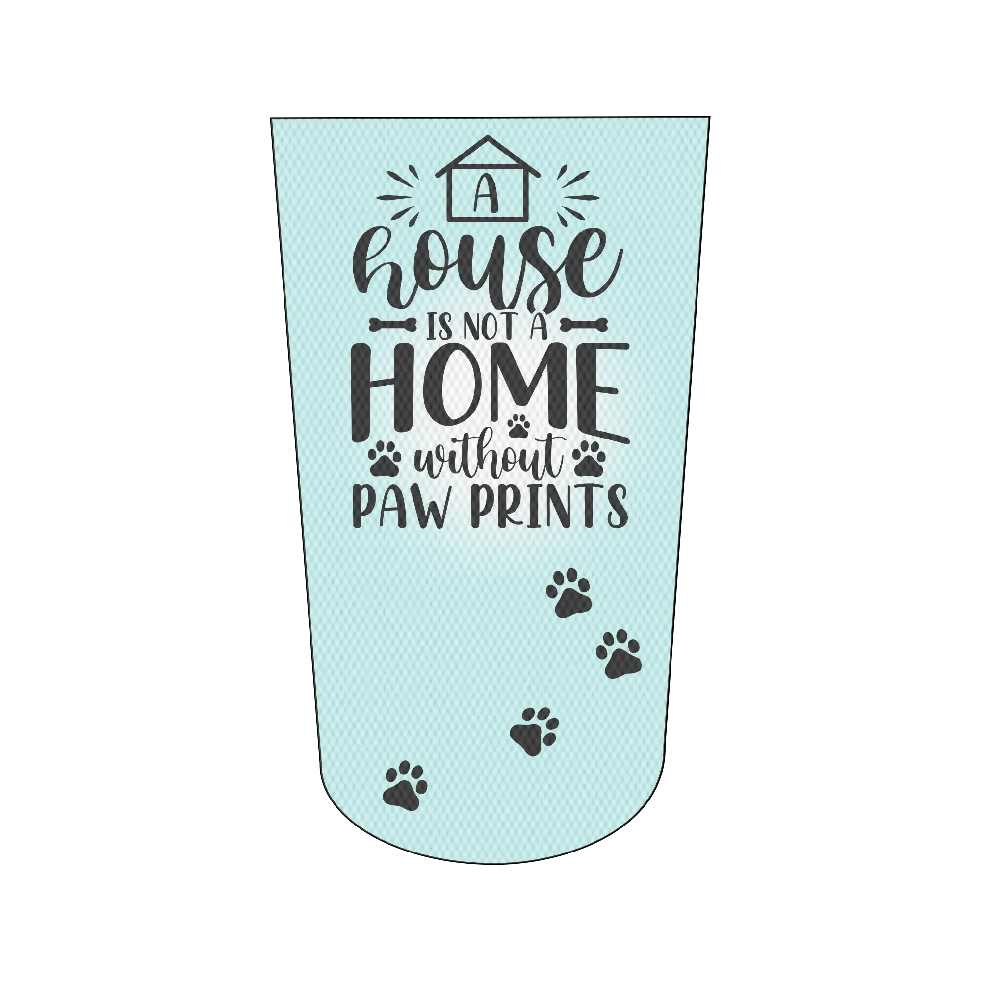Amputee Sock "a House is not Home Without Pawprints sftblu adlt", Prosthetic Limb Sock, 3ply Stump Sock