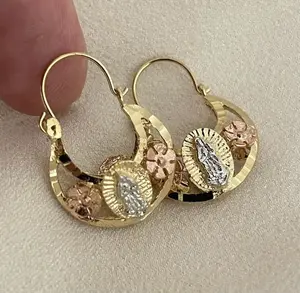 14k Gold Plated Guadalupe Earrings