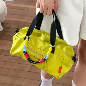 Unisex Trendy Japanese-Style Messenger Bag - Casual Crossbody Bag with Nylon Fabric, Clean Aesthetic, Adjustable Strap, Sporty Look, Simple Lightweight Large-Capacity Handbag for Outdoor Sports & Leisure Use