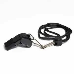 Black P-51 Protector Whistle-Official Whistle for Sports, Removable cushioned mouth guard, Loud safety whistle with breakaway lanyard, great for lifeguard, teachers, crossing guard, police officer. Great for hiking, skiing, camping