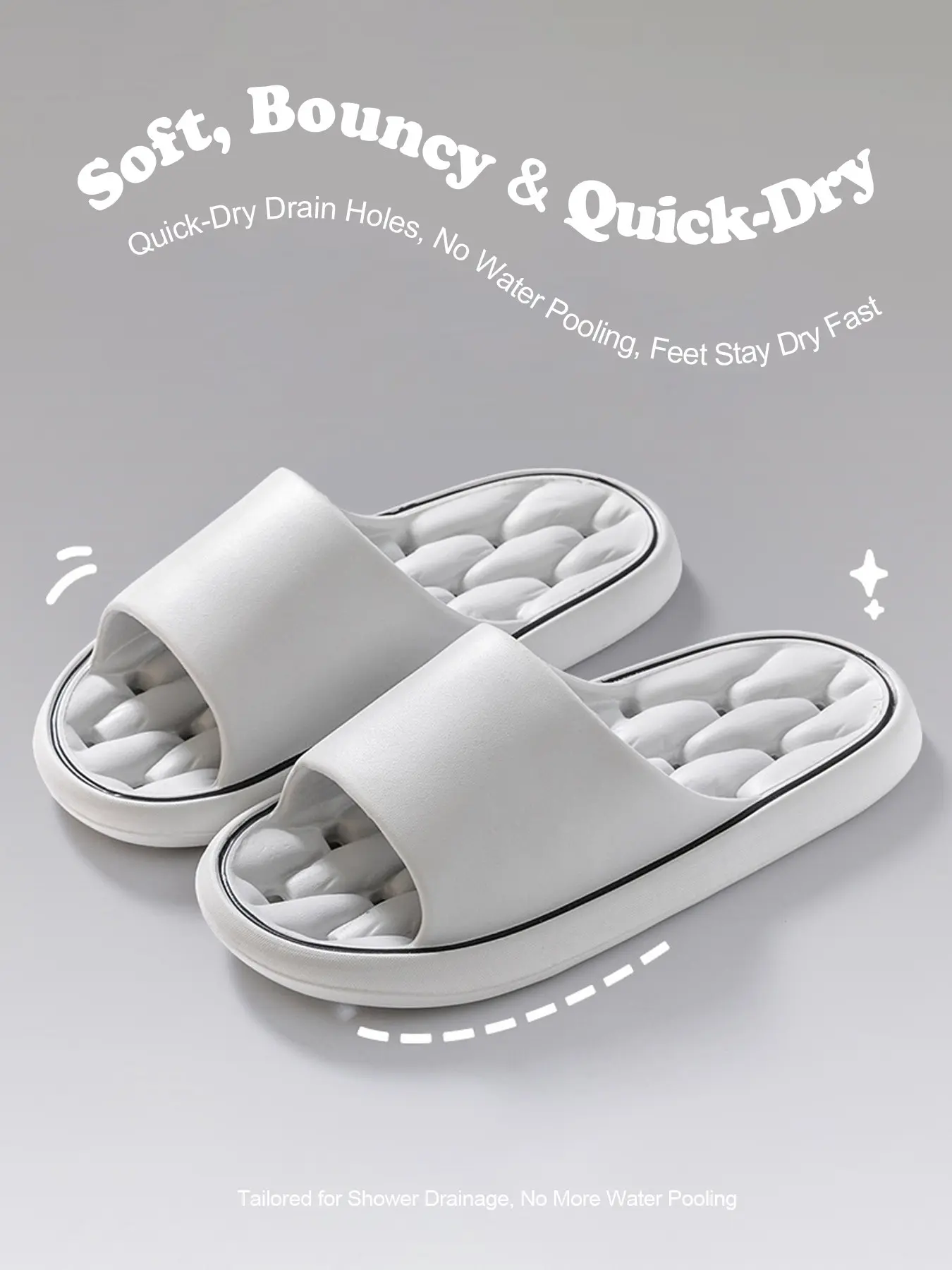 Unisex Hollow-Out Slippers - Lightweight Slippers, Soft Comfort, Non-Slip for Bathroom, All-Season Indoor & Outdoor Wear, Casual Home Slippers, House Slipper, Slipper Shoes