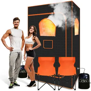 Portable Mobile Home Sauna 10-Min Quick Heat 9 Steam Modes 5-Layer Insulation Single Double Use for Personal Relaxation Post-Workout Recovery