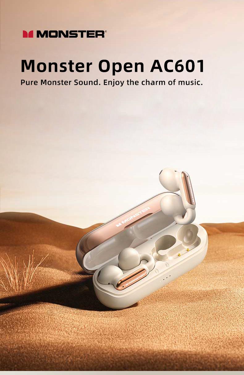 Monster Clip-On Open Ear Wireless Earbuds, Bluetooth 5.4 Headphones with ENC Noise Cancelling Mic, Ultra-Light Secure Fit for Sports, Running & Workouts, Hi-Fi Stereo Sound, 40H Playtime, Fast Charging – Halloween Gifts for Men and Women Monster Clip-On Open Ear Wireless Earbuds, Bluetooth 5.4 Headphones with ENC Noise Cancelling Mic, Ultra-Light Secure Fit for Sports, Running & Workouts, Hi-Fi Stereo Sound, 40H Playtime, Fast Charging – Halloween Gifts for Men and Women