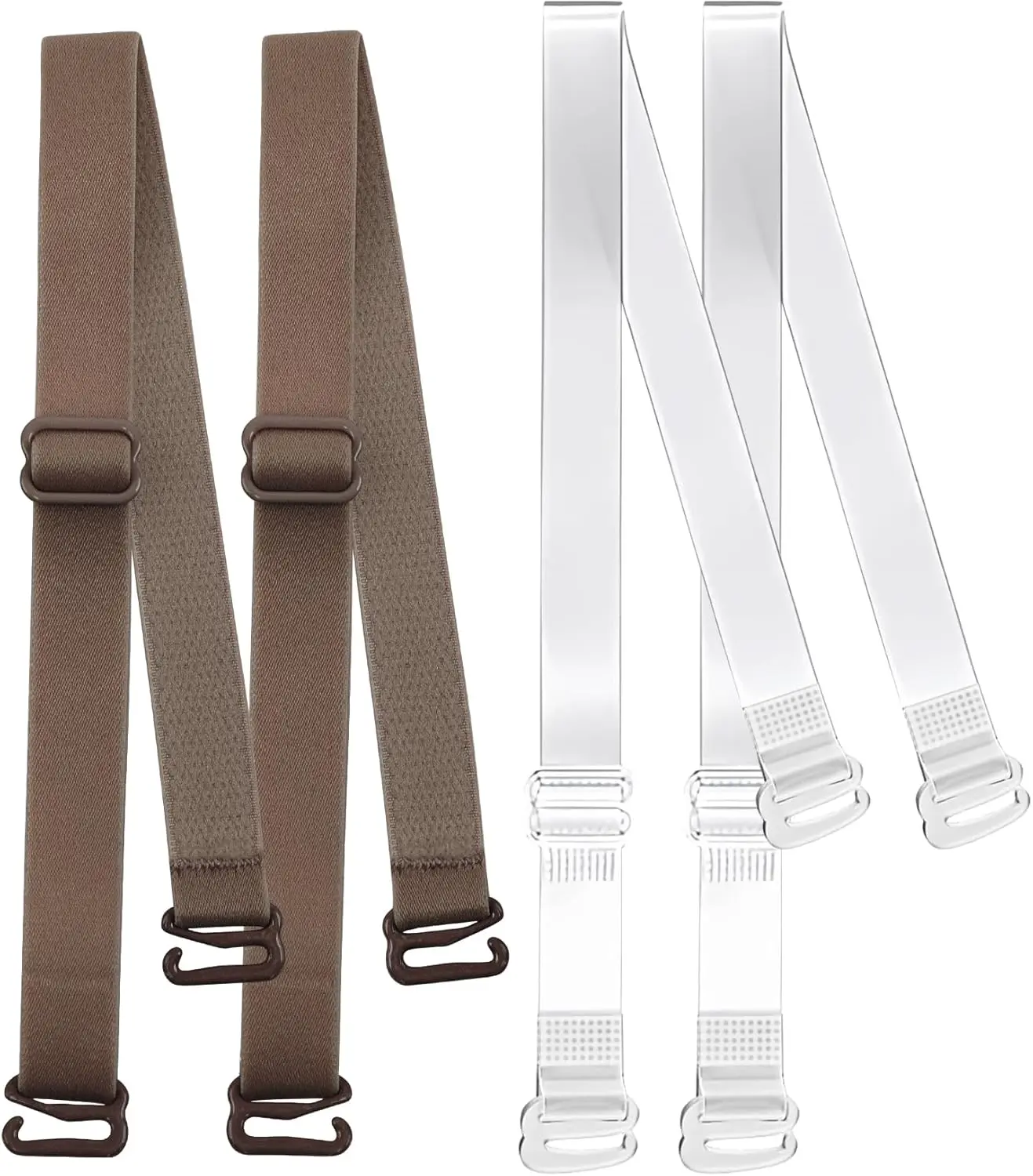 Atbuty Bra Straps Elastic Adjustable Shoulder Straps with Clear Bra Straps for Strapless Bodysuit