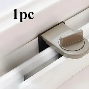 1pc Sliding lock, featuring anti-hand entrapment, anti-theft, anti-drop and safety locking functions, is suitable for use in family bedrooms, bathrooms, offices and door locks.