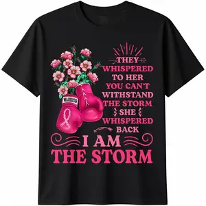 Boxing Strong Breast Cancer T-Shirt For Courageous Women