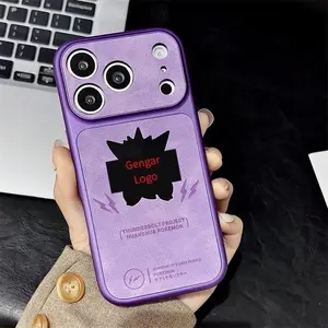Cartoon Laser Case for iPhone 17 Pro Max, Instantly Converts to 16, 11, Apple 15, Leather Fine Hole 14