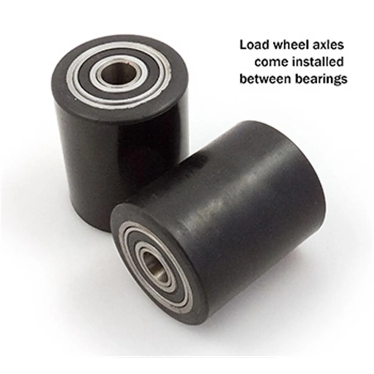 Multiton TM 55 Polyurethane Load Wheel Kit for Manual Pallet Jack - Black, 2 Assembled Units with Bearings, Wheels + Axles, Easy Install, Cost-Effective