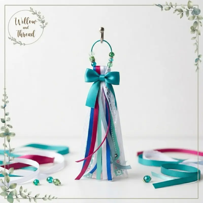 Handcrafted Ribbon & Lace Bag Tassel