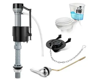1 set of complete toilet repair kit, including inlet valve, flap and flushing wrench, universally compatible with most standard toilets, easy to install, can repair leaks and save water
