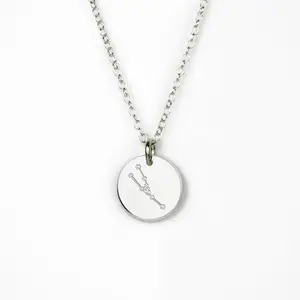 Taurus Constellation Necklace with Monogram Engraving on Back