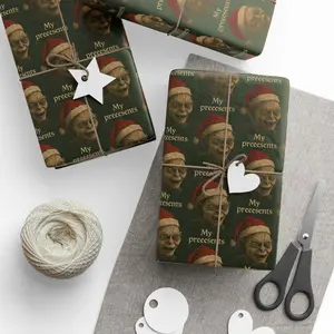 LOTR Movie Christmas Wrapping Paper, Funny Meme Character Wrapping for Fans, Hobbit Xmas Gift Wrap