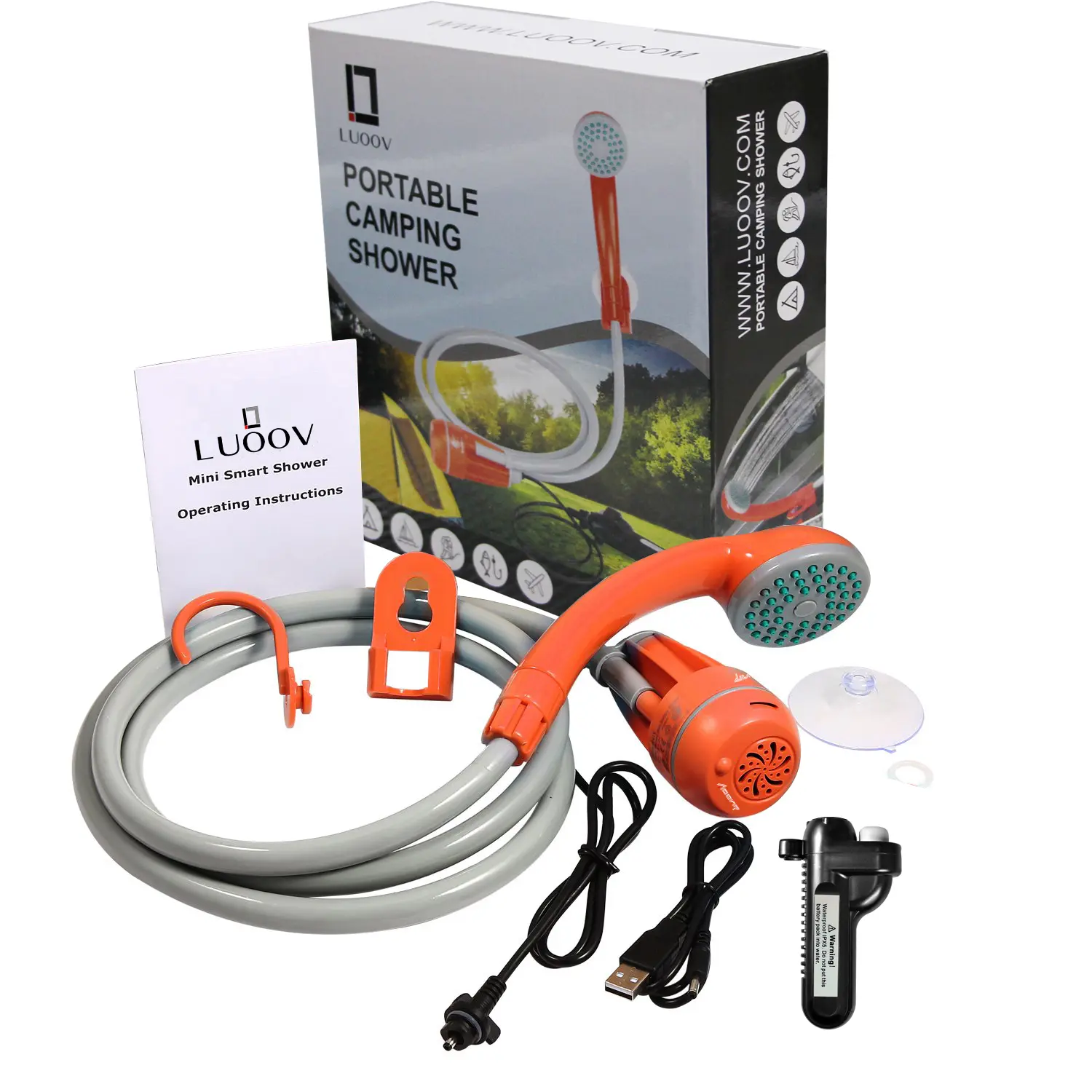 Portable Shower, Portable Camp Shower Pump with Rechargeable Battery, Portable Shower for Camping, Portable Outdoor Shower Head for Camping, Hiking, Traveling