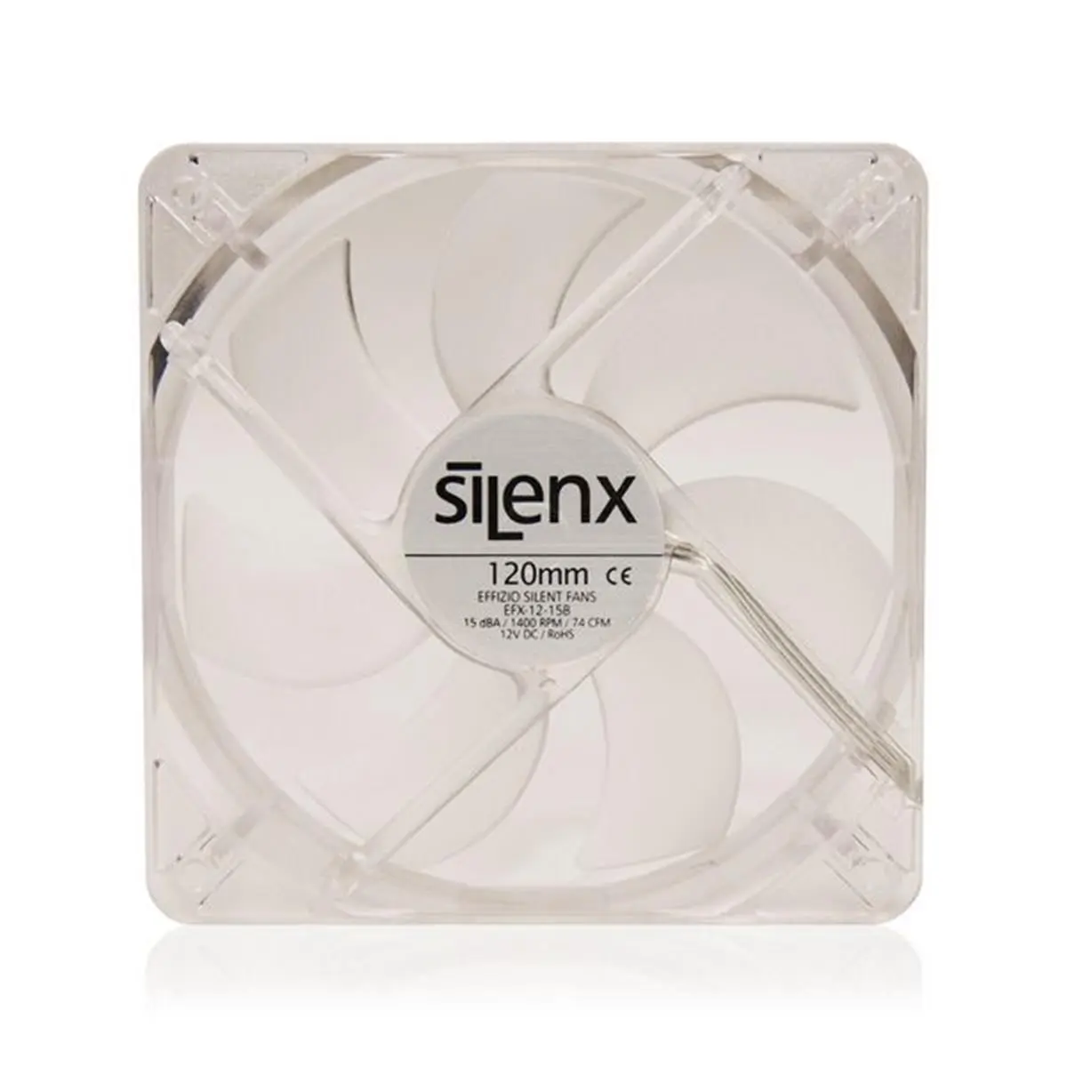 SilenX 120x120x25mm Computer Fan, 15dBA Red LED Fluid Dynamic Bearing, Domed Hub, 0.17A Powerful Cooling for PC Systems, Computer Fans, Fluid Bearing