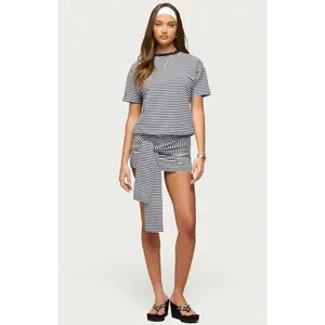 Edikted Women's Ardeney Striped T-Shirt Mini Dress
