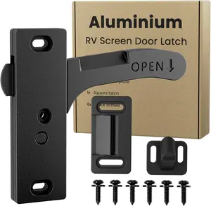 Aluminum RV Screen Door Latch Right Handle Replacement Kit for Travel Trailer, Camper, Motorhome- RV Accessories for Inside